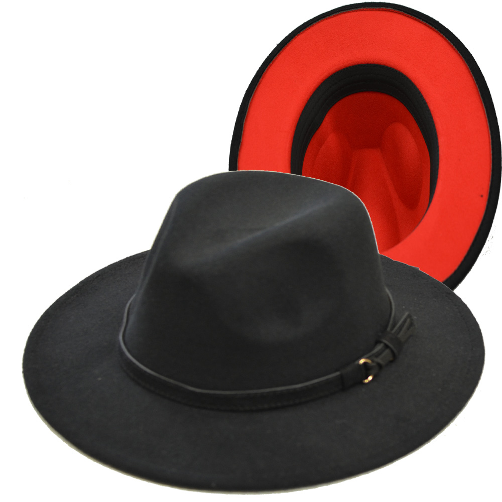 1799 Black and Red Bottom Fedora